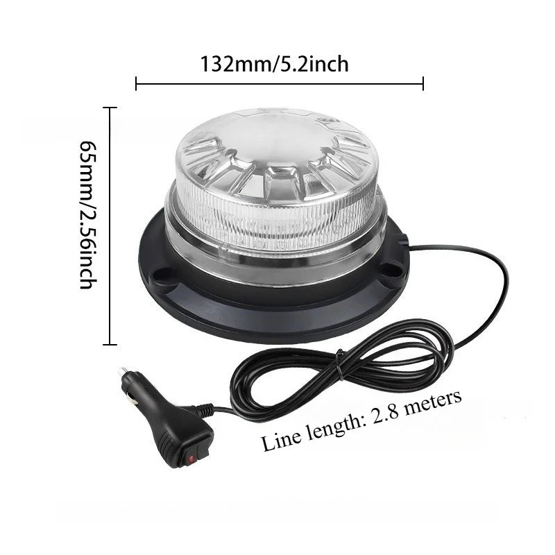 For Universal Roof Mounted Warning Strobe Power Multicolor