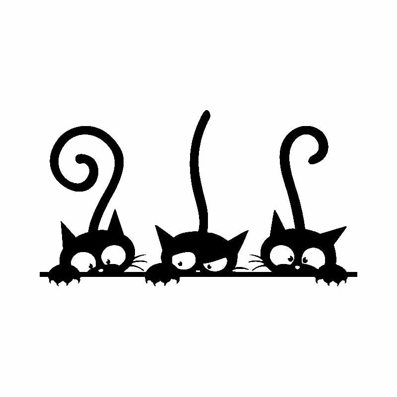 For Toyota Lada VW BMW Audi Lykx Lovely Cats Family Decor