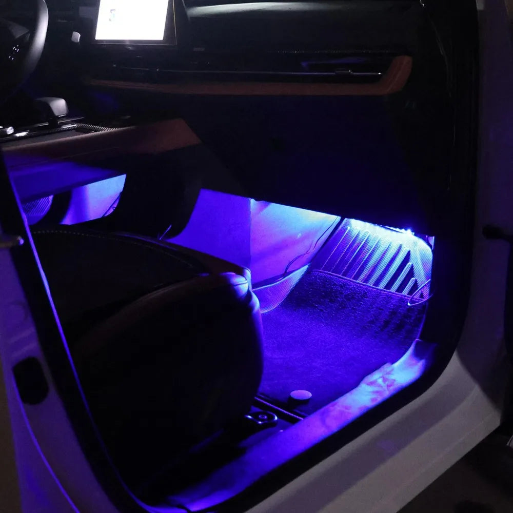 USB Atmosphere 12 Footwell Backlight Neon Strips Interior Decor