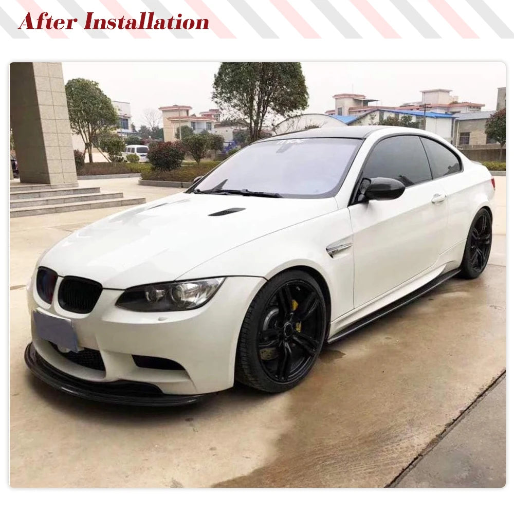 For BMW 3 Series E92 E93 Carbon Fiber Side Skirts Extension Lips