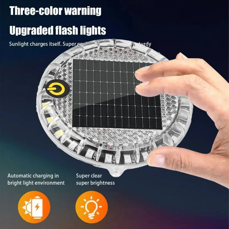 Solar Flashing Warning Strobe Adjustable Parking Rear Safety