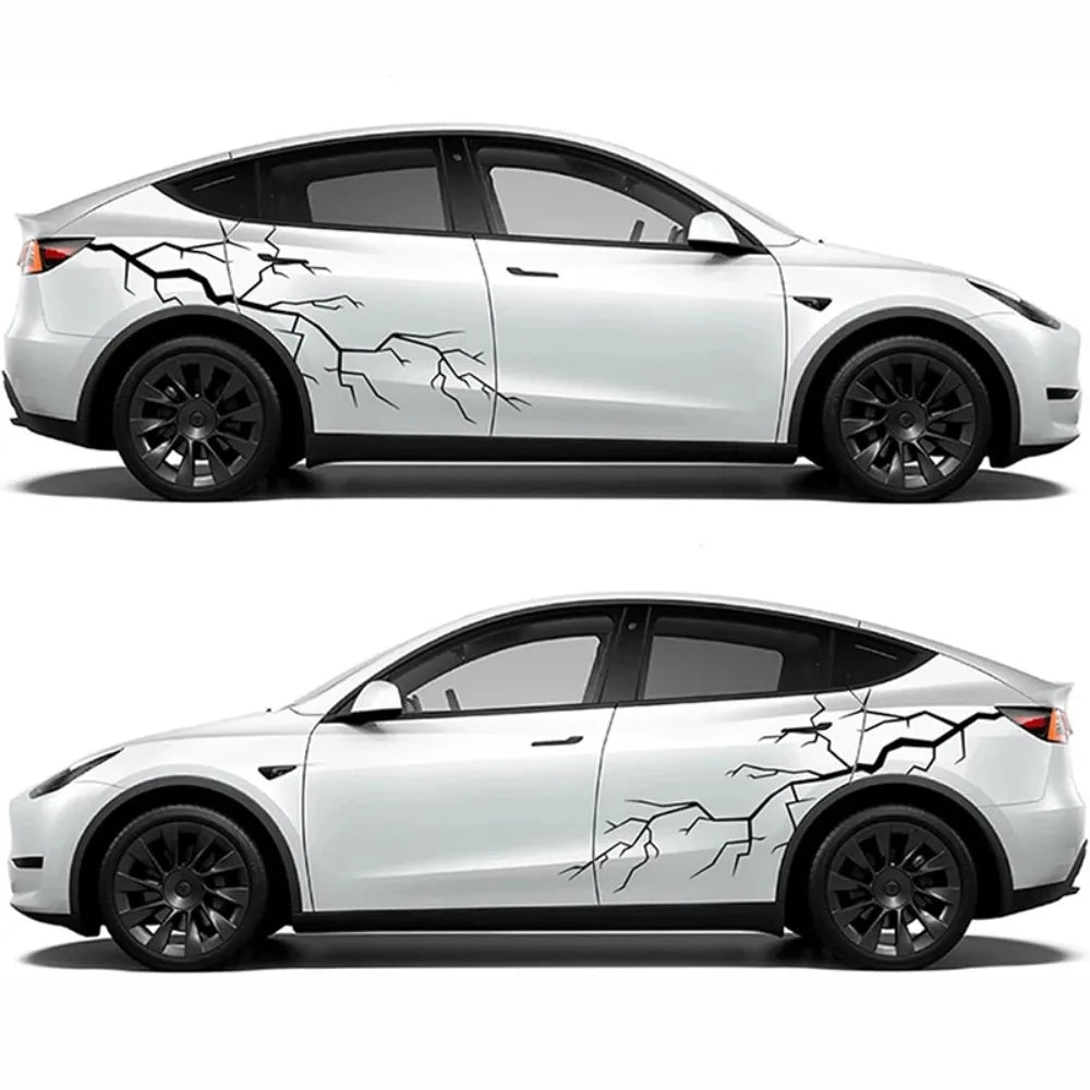 For Cover Scratches Creative Exterior Decor 1pair Lightning