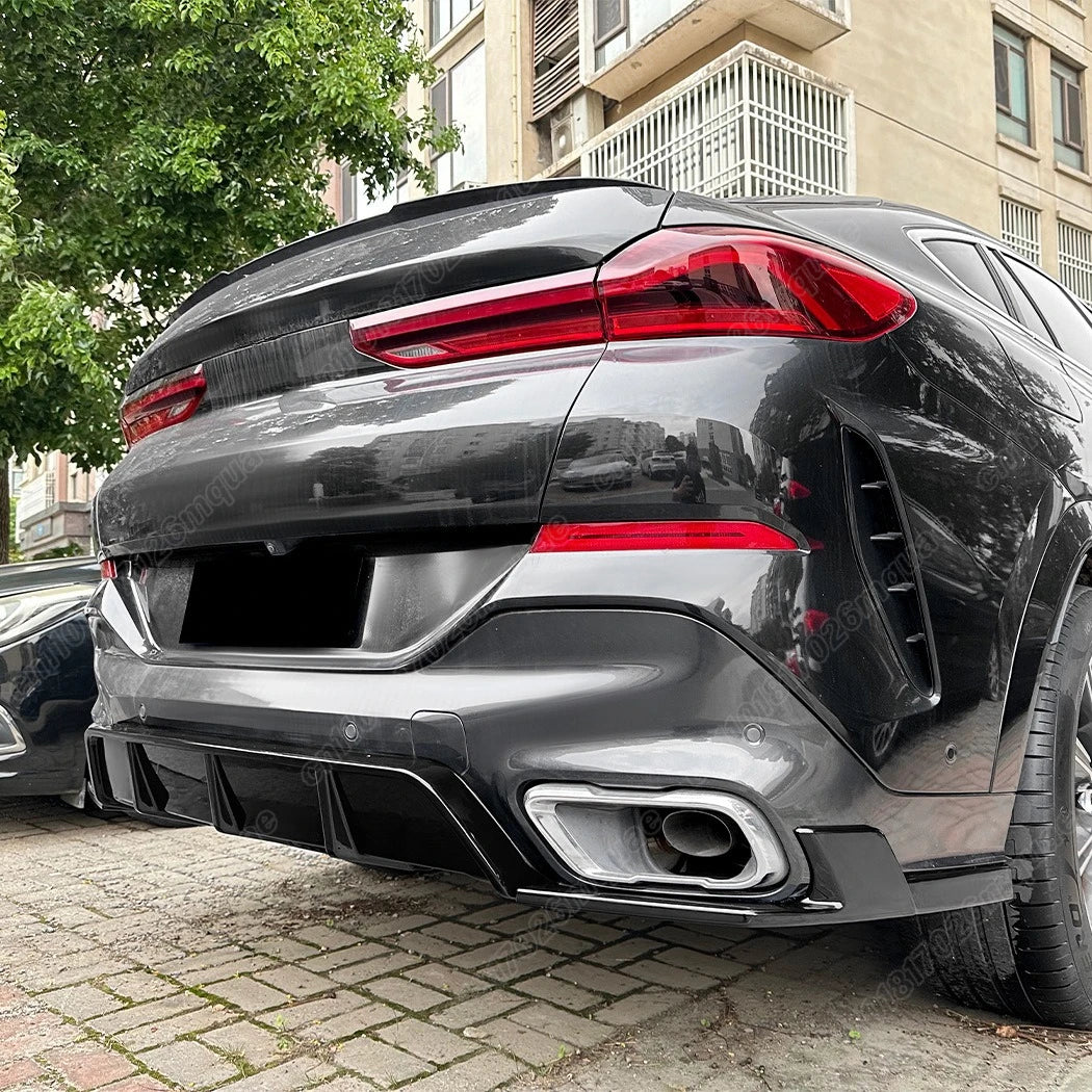 For BMW X6 G06 2019 2020 2021 2022 2023 Rear Bumper Diffuser Lip