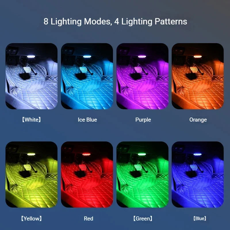 Ambient Lighting Magnetic Wireless RGB Rechargeable Interior Foot