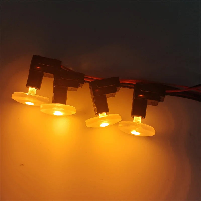 4PCS Ambient Transparent Body Circular Inner Bowl Door Handle