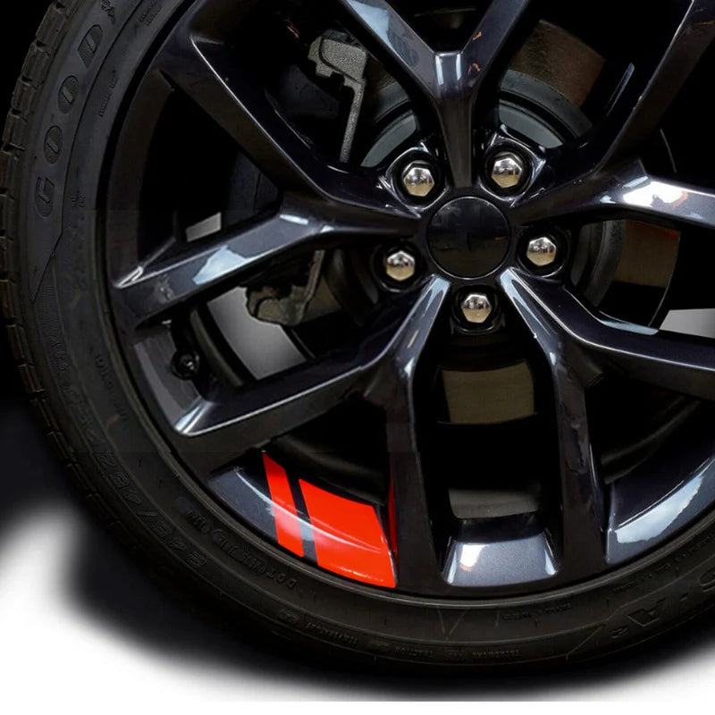 For Size 16" - 21" 6PCS Sticker Reflective Wheel Rim Vinyl