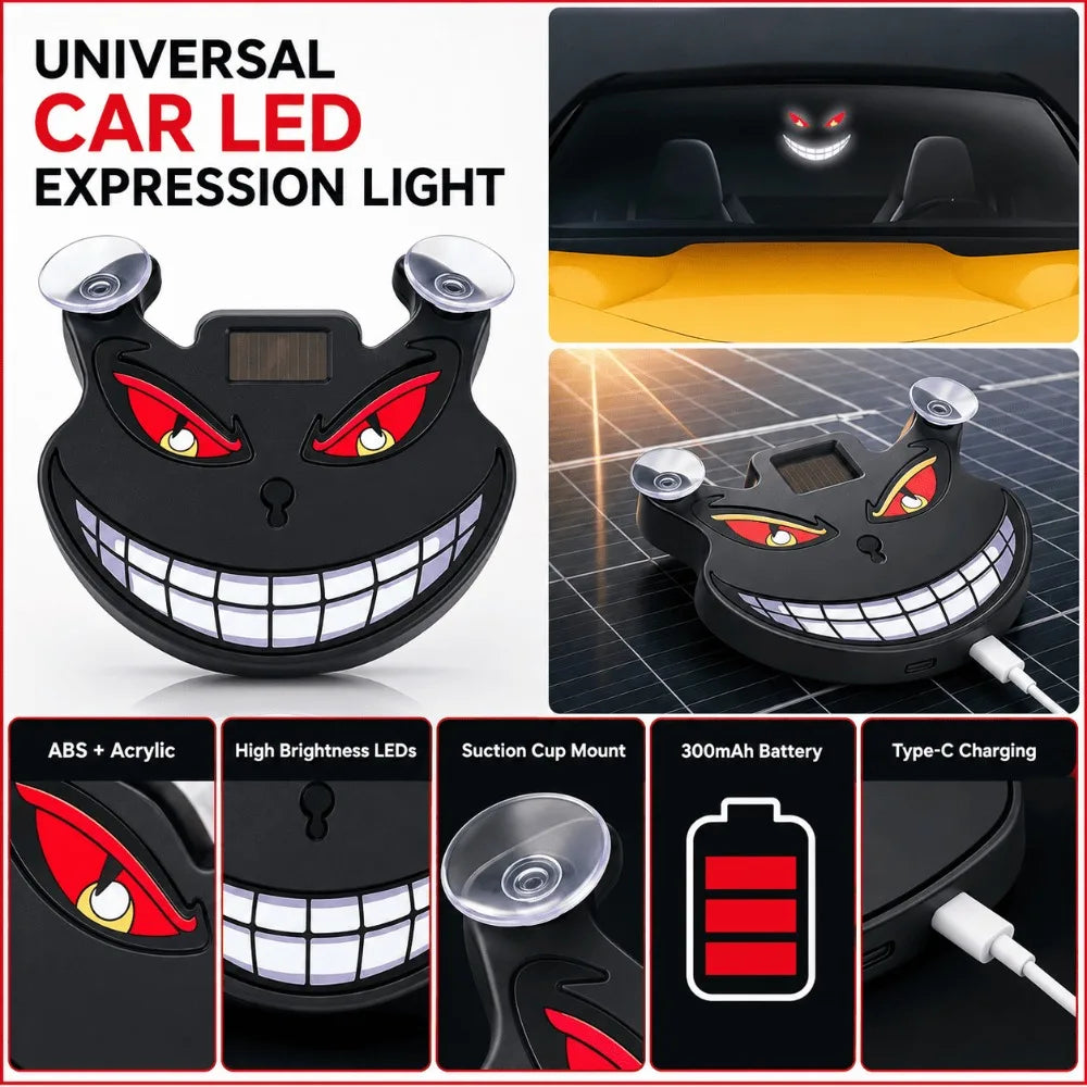 For Universal Solar Devil Eye Expression Cars Rear Quarter