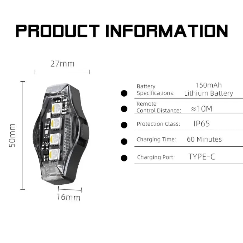 Wireless Remote Control Strobe Motorcycle Drone Scooter