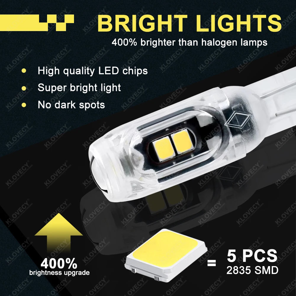T10 W5W Bulb Canbus Strobe Flash 12V 2835-5smd Interior