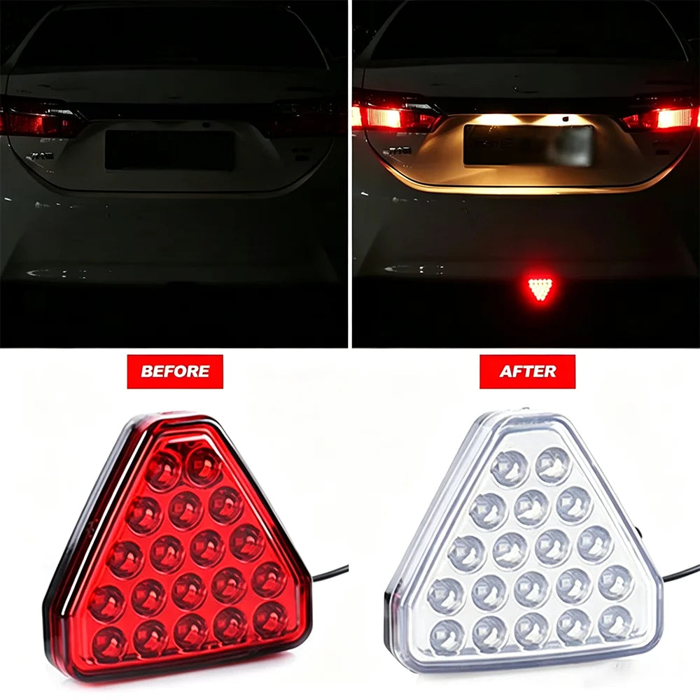 12V F1 Triangle Red 3RD Rear Bumper Tail Stop