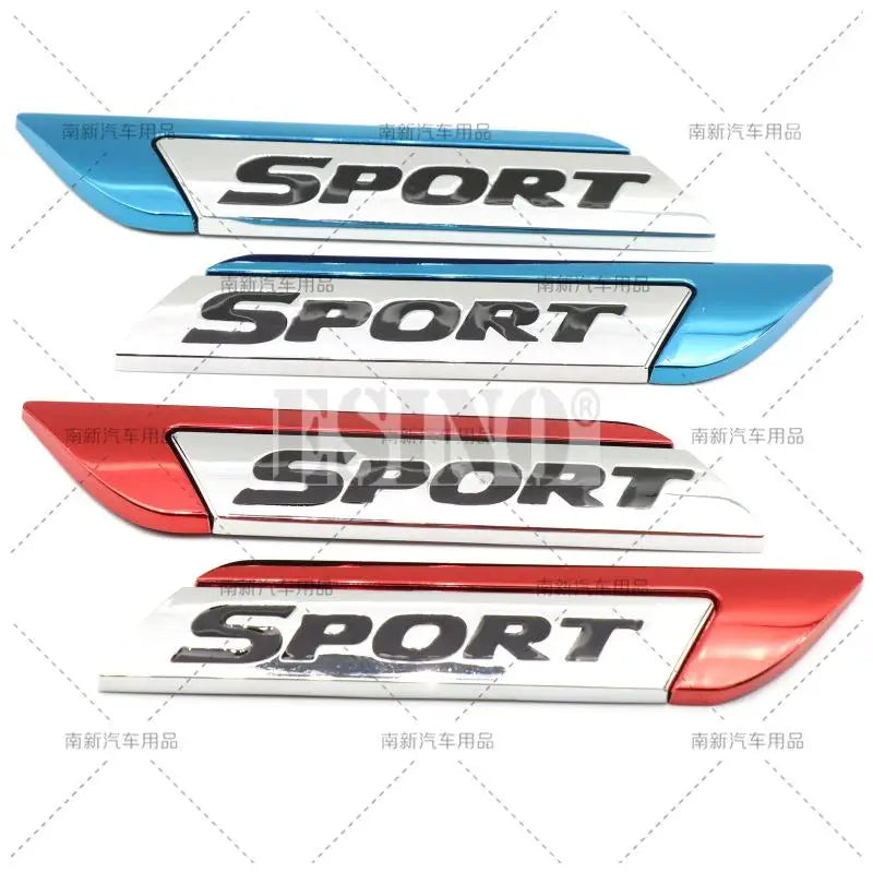 X Sport Logo Body Fender Side Metal Chrome Zinc