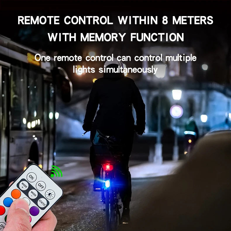 6PCS RGB Strobe Motorcycle Flash Position Wireless Aircraft