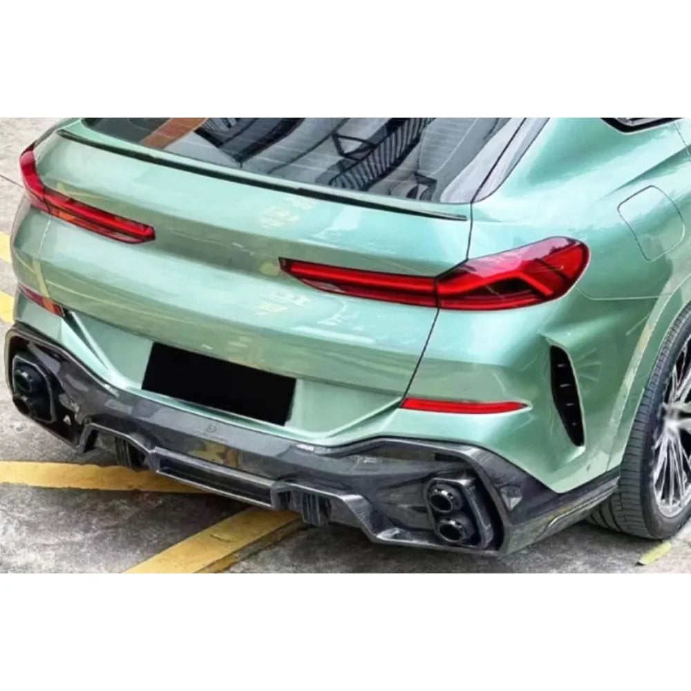 For BMW X6 G06 M Sport Ld 2020-2023 Carbon Fiber Rear Bumper Lip