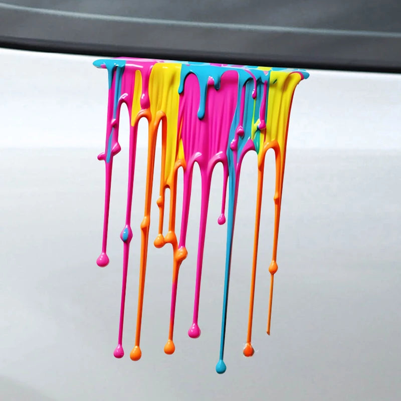 For Body Bumper Self-adhesive Vinyl Decals 1PC Fluid Rainbow
