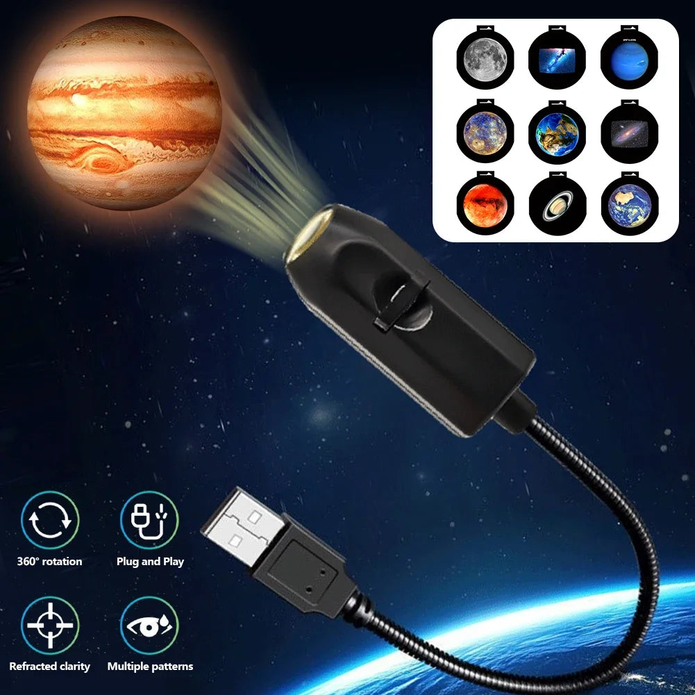Atmosphere Star Moon Globe Projector USB Night Room Wall