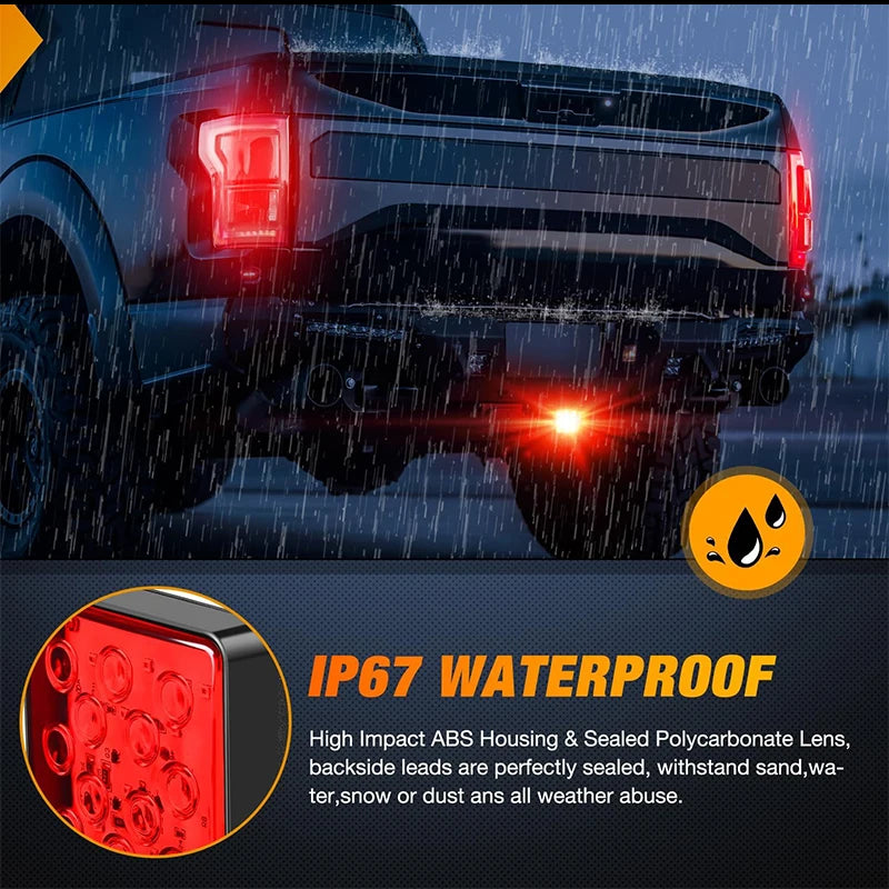 1PC Taillight Trailer Truck Hitch Towing Receiver Cover Red