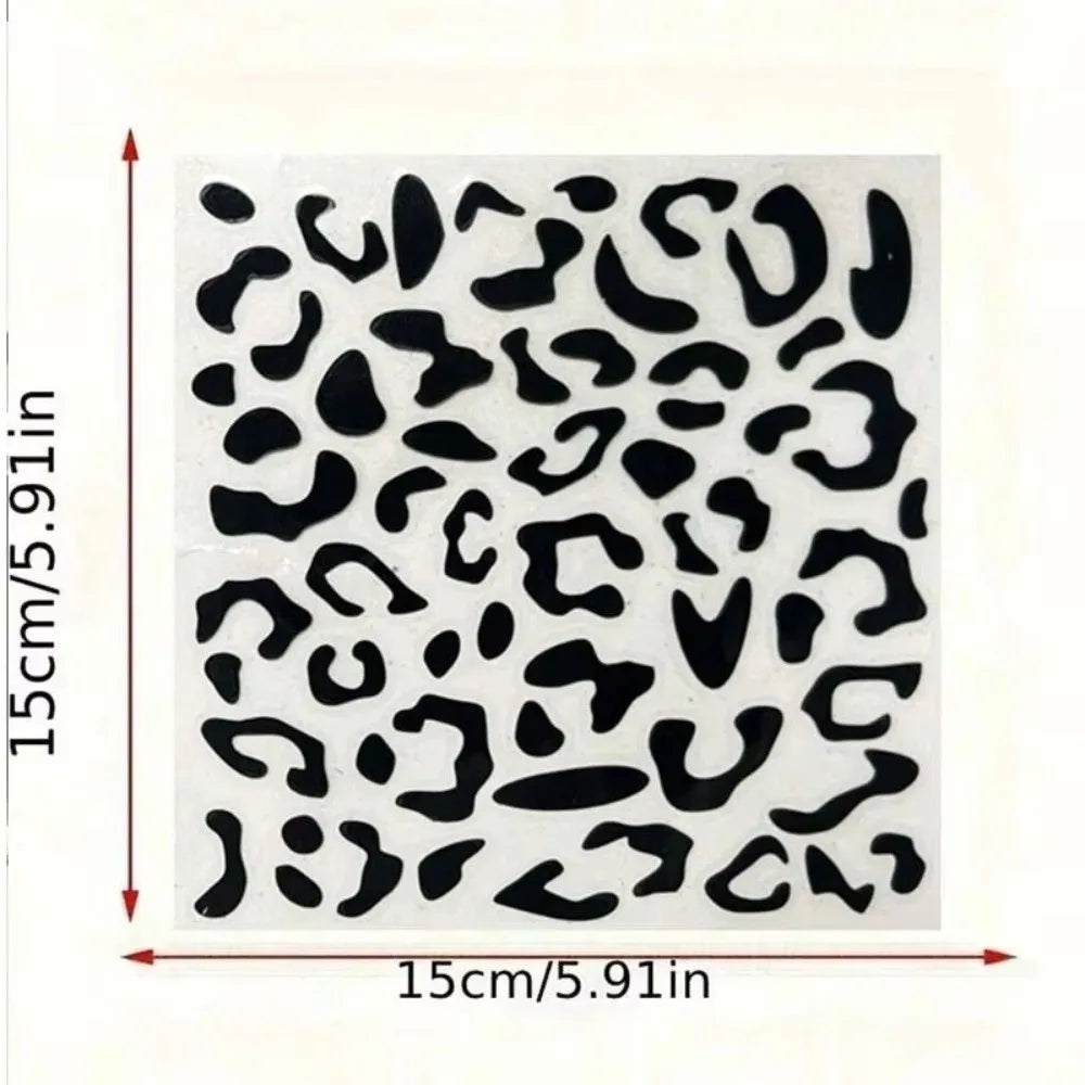 Leopard Print Stickers Waterproof 15CM Wall Decal Pvc Vinyl