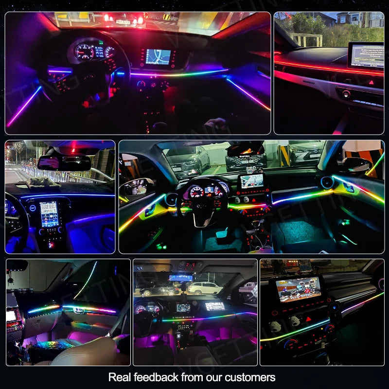 For Tesla Model 3 Y S X 6IN1 Interior Ambient Full Color RGB 110