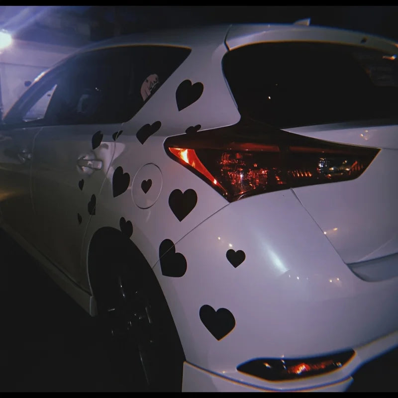 30PCS Hearts Stickers self-adhesive Vinyl Decals Fender Bumper
