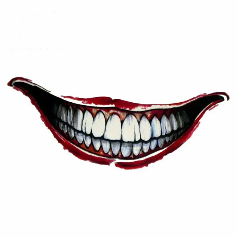 For 13CM 17CM Bumper Rear Window Pvc Decal Joker Graffit Mouth