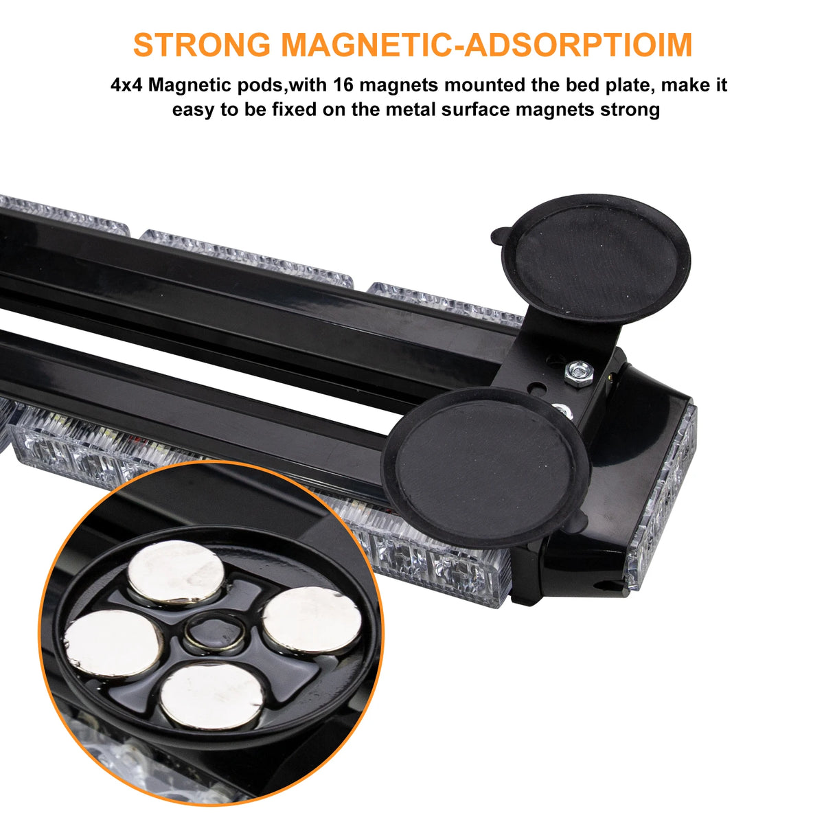29.5 Emergency Amber Double Side Flashing Strobe Work Bar