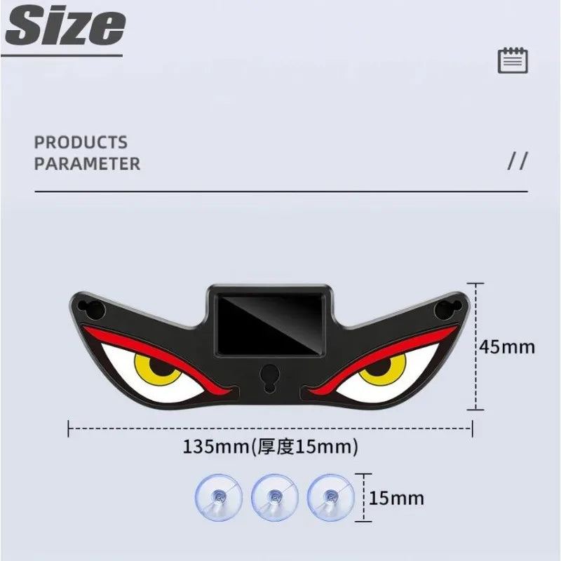 Luminous Devil Eye Solar Wireless Warning Triangle Window Rear