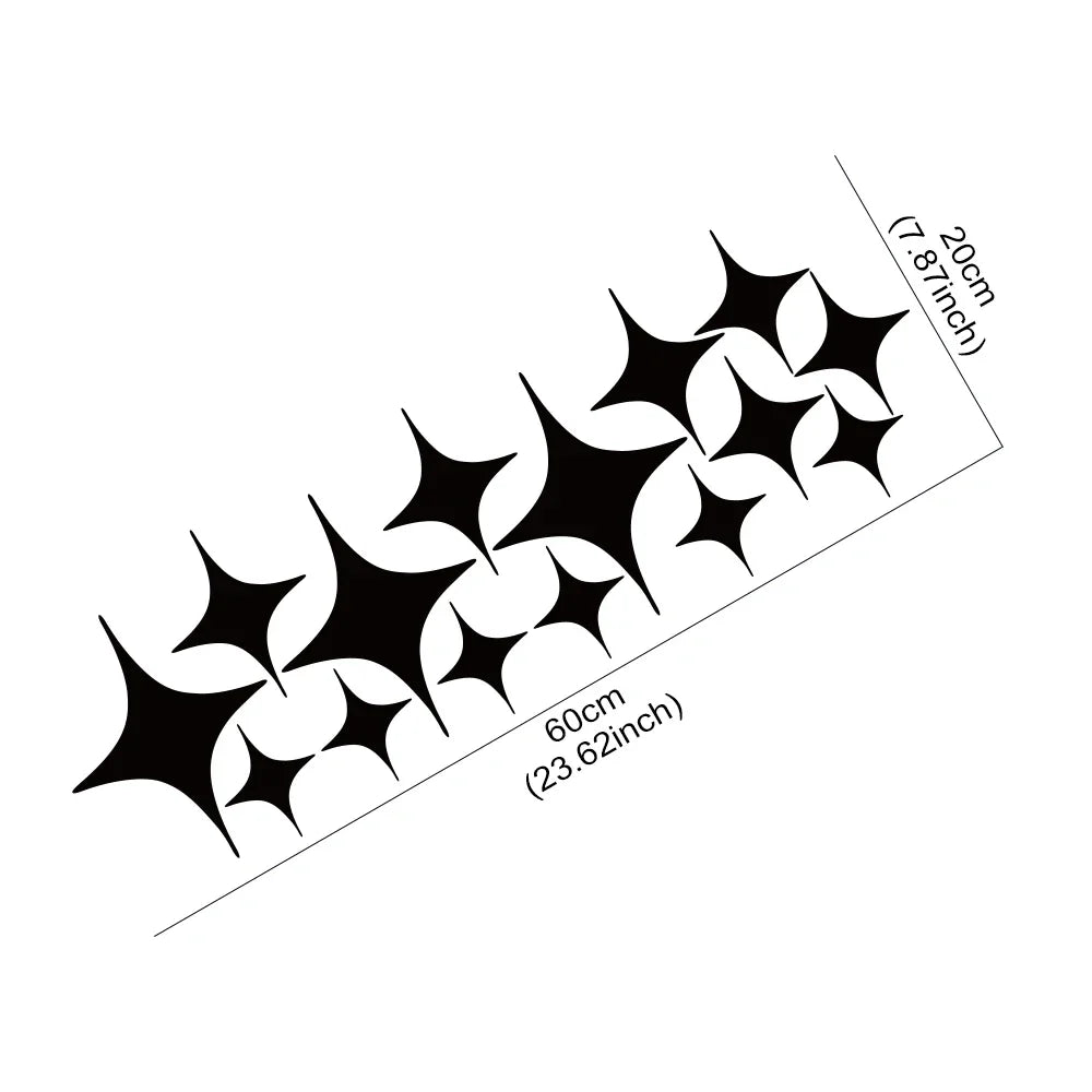 For Vehicles Piece Geometric Star Pattern Stickers Body Side