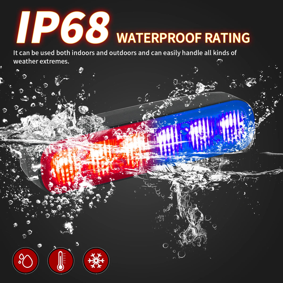Waterproof Blue Warning Cars Trucks Engineering Vehicles Dc