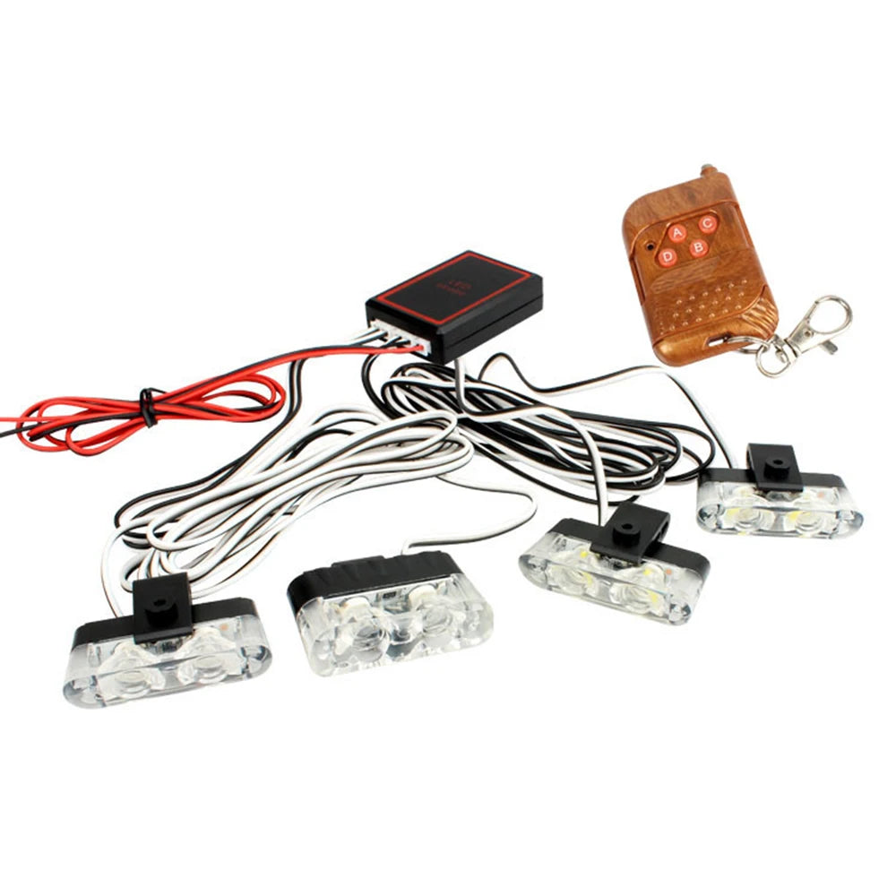 Yellow White Grille Wireless Remote Red Blue Strobe Emergency