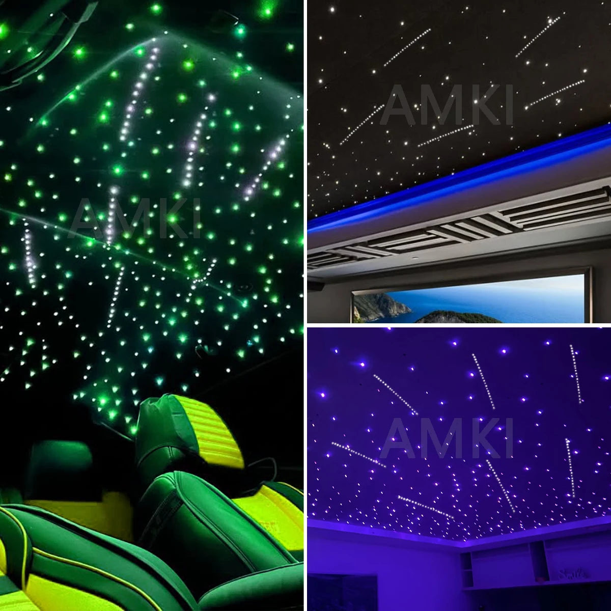6W Rgbw Roof Star Twinkle Fiber Optic Ceiling Lighting