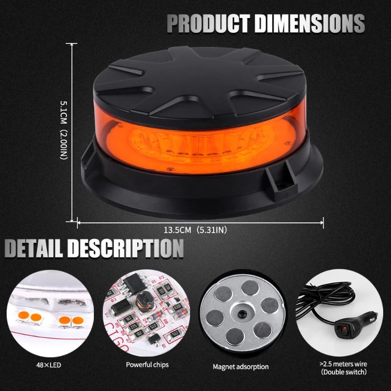 Ceiling Warning Construction Flash Yellow Strobe Forklift Roof