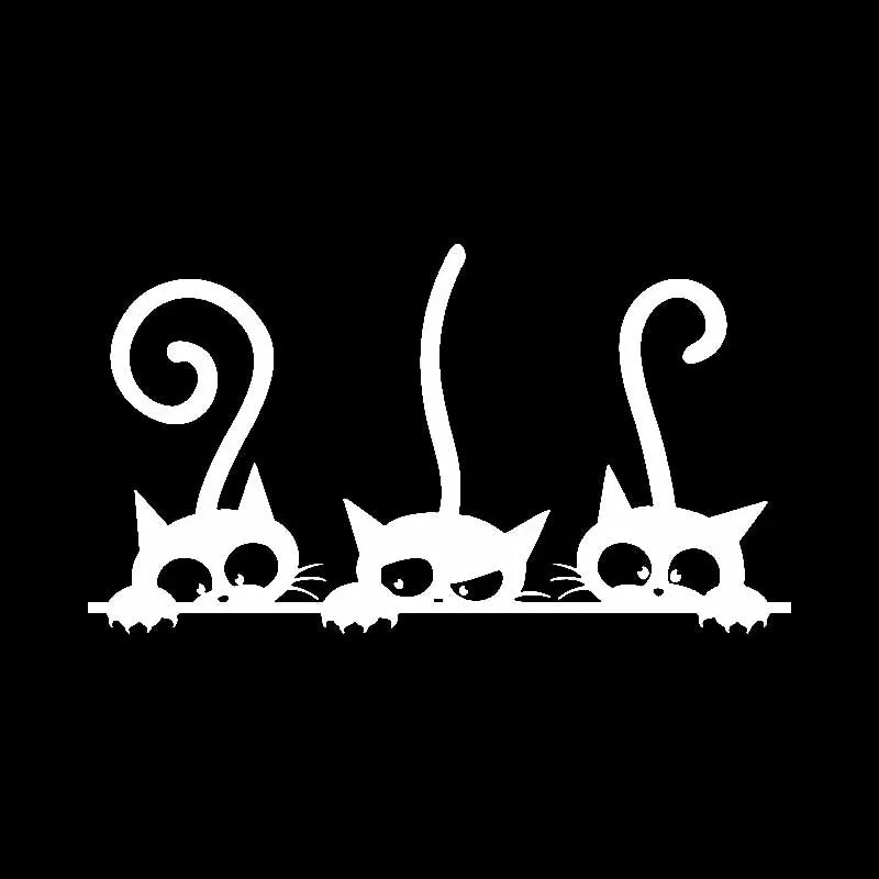 For Toyota Lada VW BMW Audi Lykx Lovely Cats Family Decor