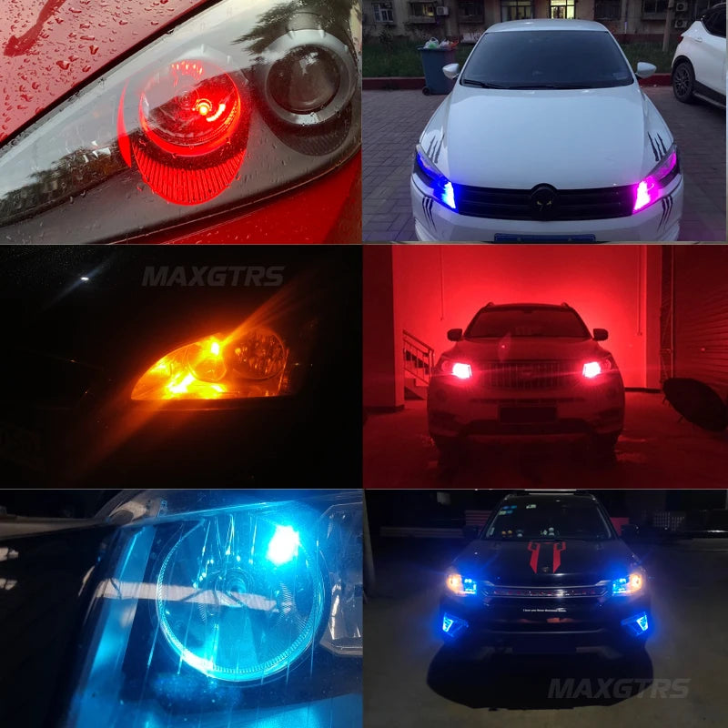 2PCS T10 W5W Bulbs Red Canbus 194 168 Clearance