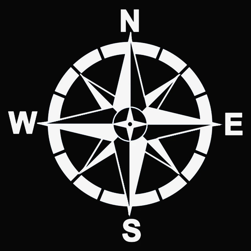 Lykx Fashion Compass Nautical Ship Window Wall Sticker Pvc