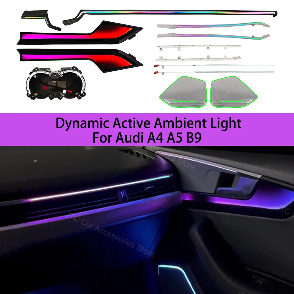 For Audi A4 A5 S4 S5 Ambient B9 2016-2023 30-color Mmi Air Vent