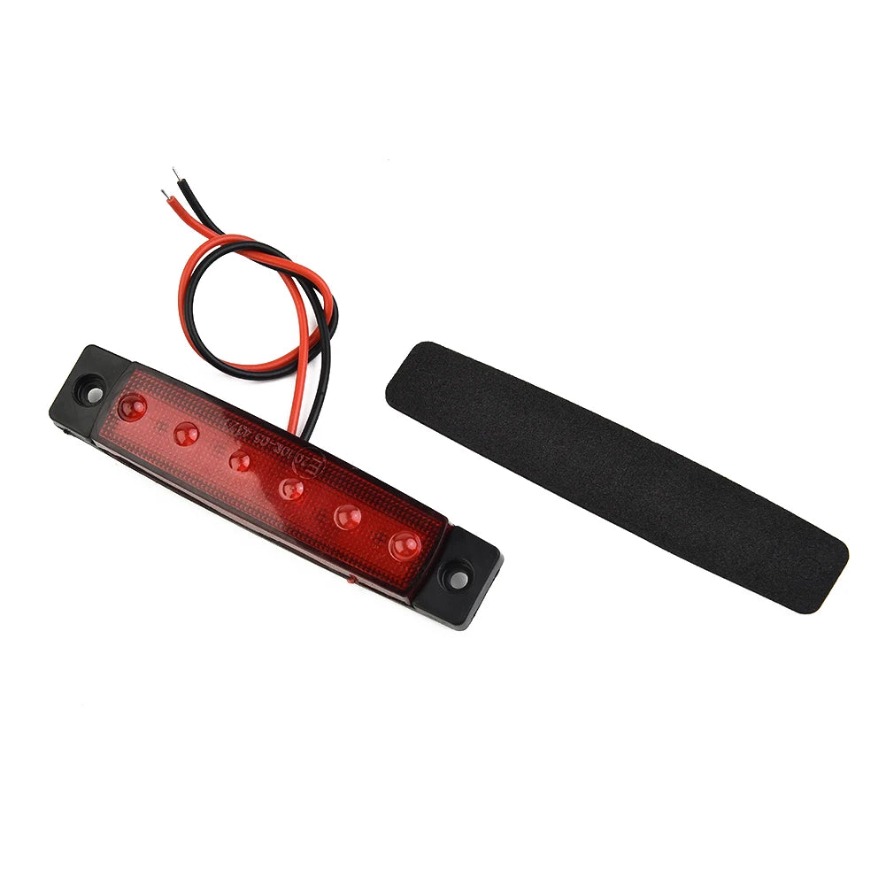 2PCS 6-led Work Turn Signal Lamps Red Sealed Brake