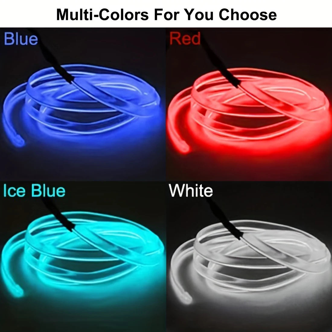 5M USB Interior Ambient Strip Flexible Neon Atmosphere Dashboard