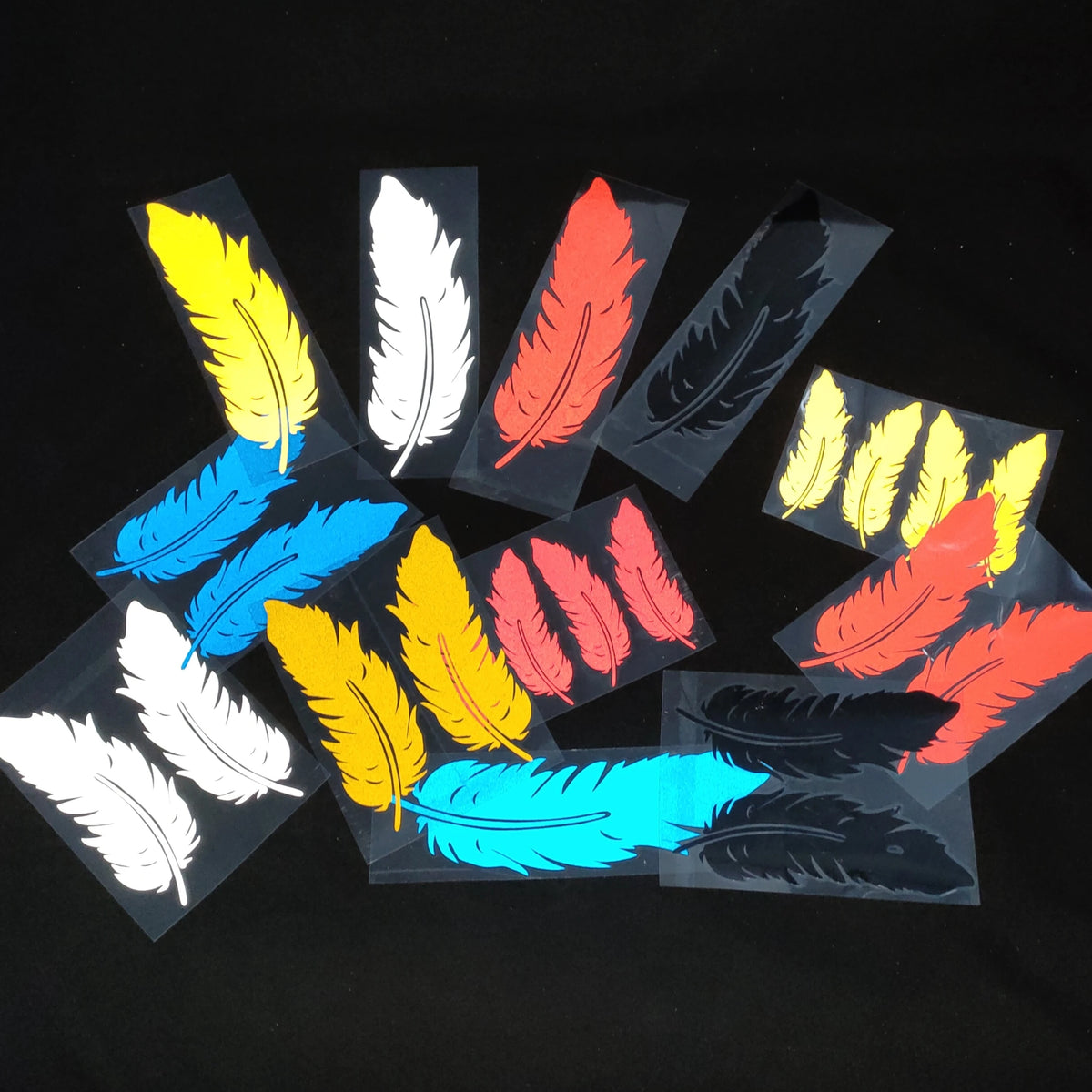 Various Size Flying Feather Decal Sticker Reflective Vinyl