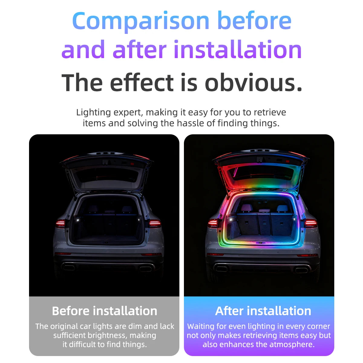 4M Trunk Colorful Lighting APP Control Ambient RGB