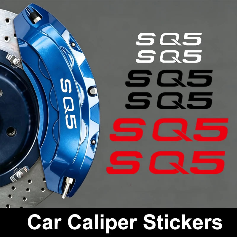 For Audi SQ5 Logo Tire Brake Caliper Sticker Cover Decals Heat