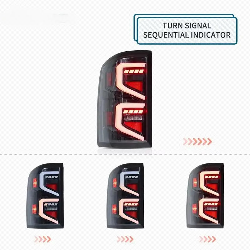 For GMC Sierra 1500 Rear Lights Taillights Sequential Turn