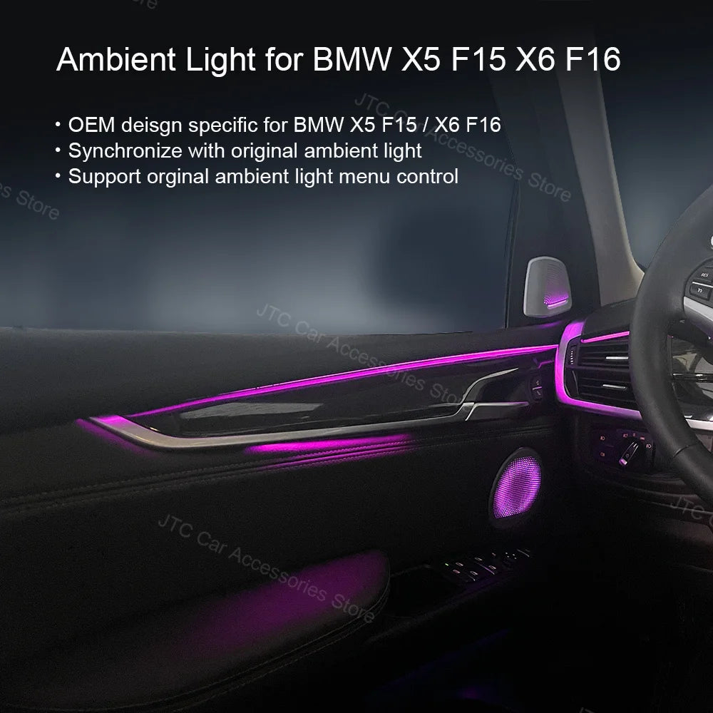 For BMW X5 F15 X6 F16 Colors RGB Ambient BMW X5 X6 Interior