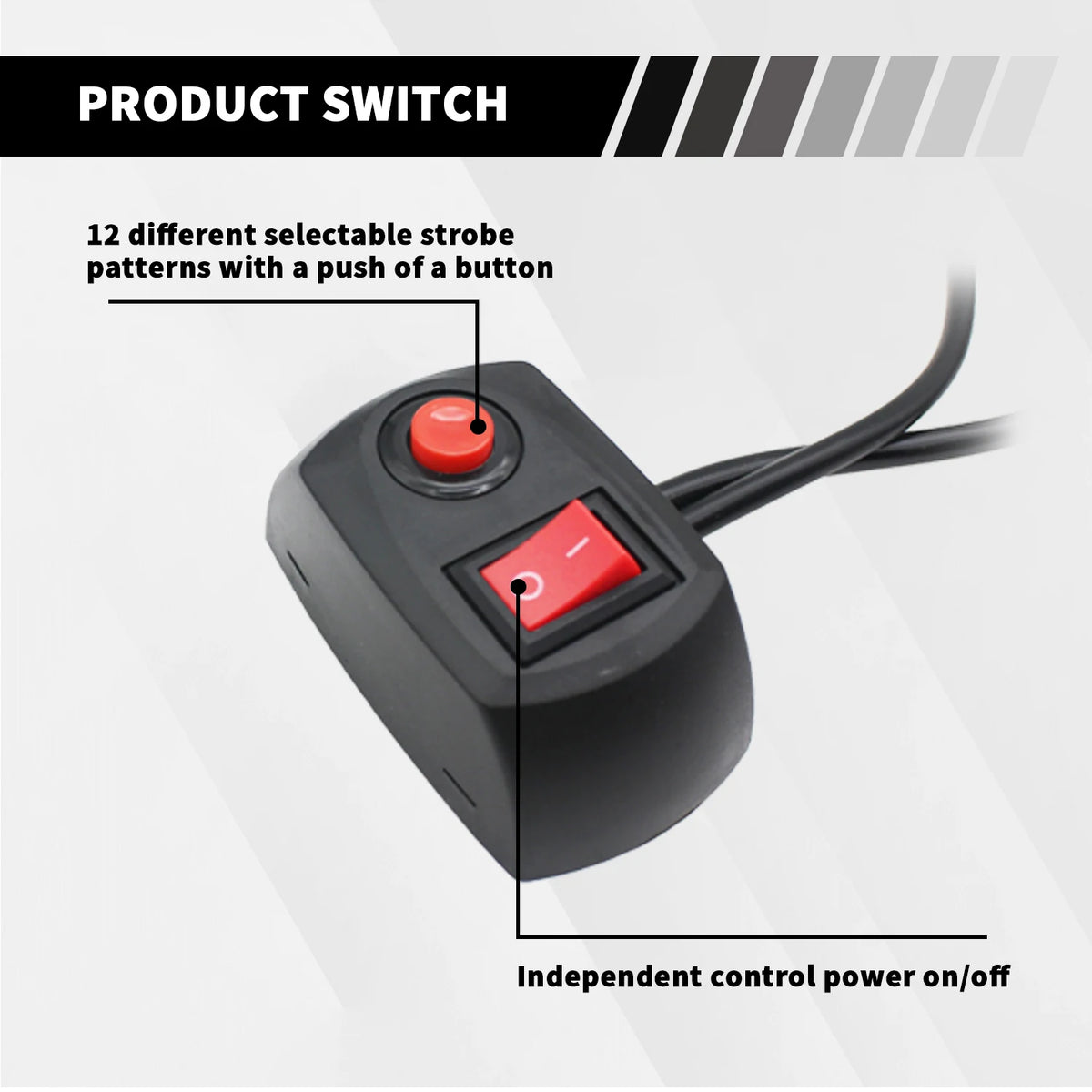 Laikes 4PCS Amber Strobe Warning Kit Controller 12-24v Waterproof