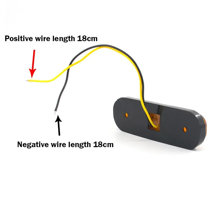 10PCS 12V 24V Warning Side Marker Oval Clearance Orange