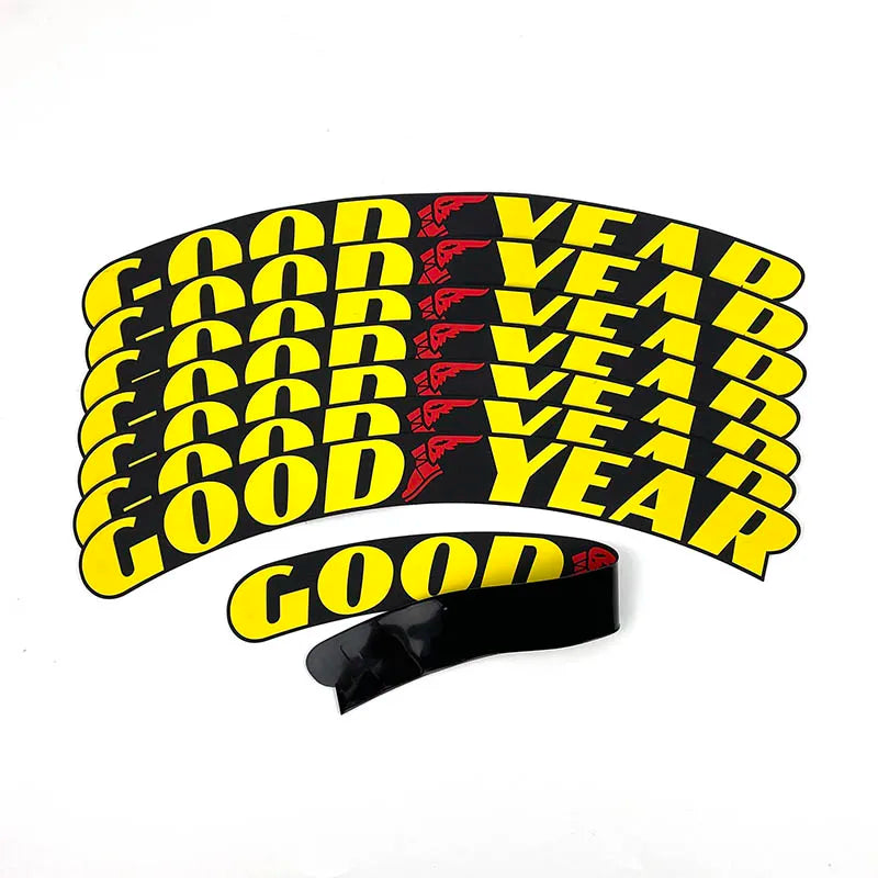 Rubber 3D Tire Lettering Stickers Permanent Sets Decals