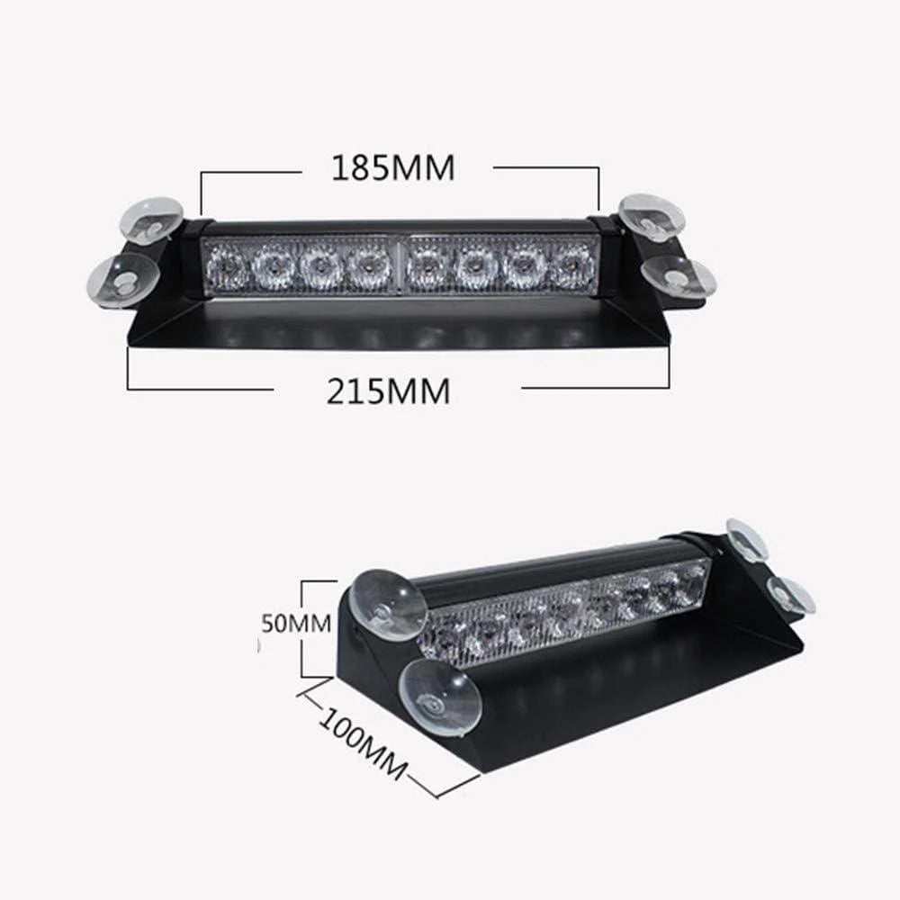 For Universal Vehicles Opeing On 12-24V Emergency Aluminum Amber
