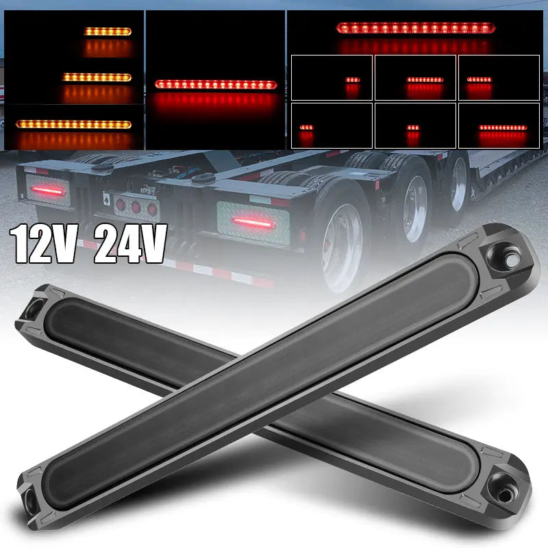 For Trailer ATV Truck Rear Tail Bar 12V 24V Brake Stop Lamps