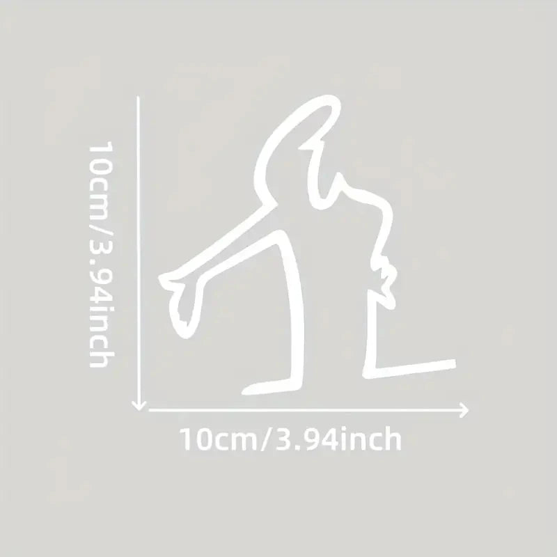 1PC Creative Action Pose Design Vinyl Decal Sticker Waterproof