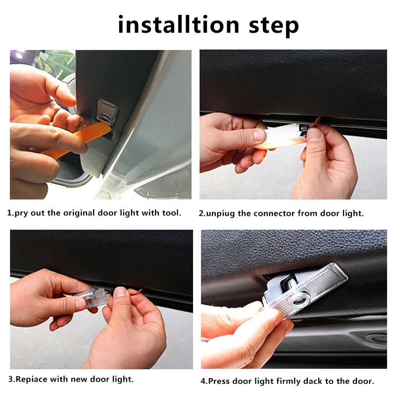 For Audi A6 C7 C6 Q7 Door Projector Welcome Lamps RS6 A4 B6 B8 B7