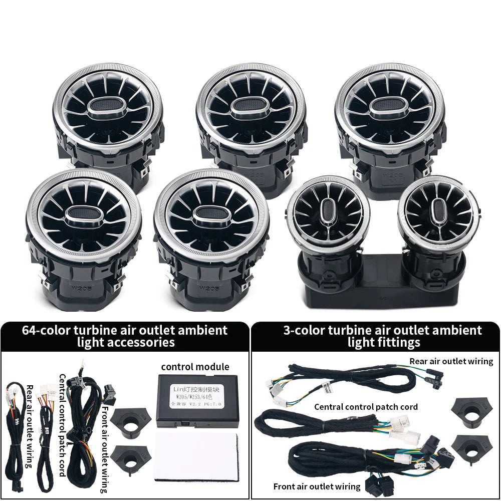 For W205 X253 Glc Mercedes Benz C Colors Turbine Air Vents